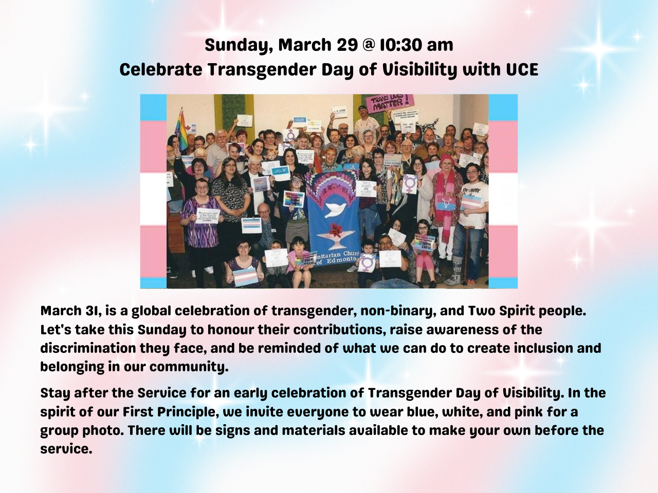 Trans Day of Visibility TV Scroll