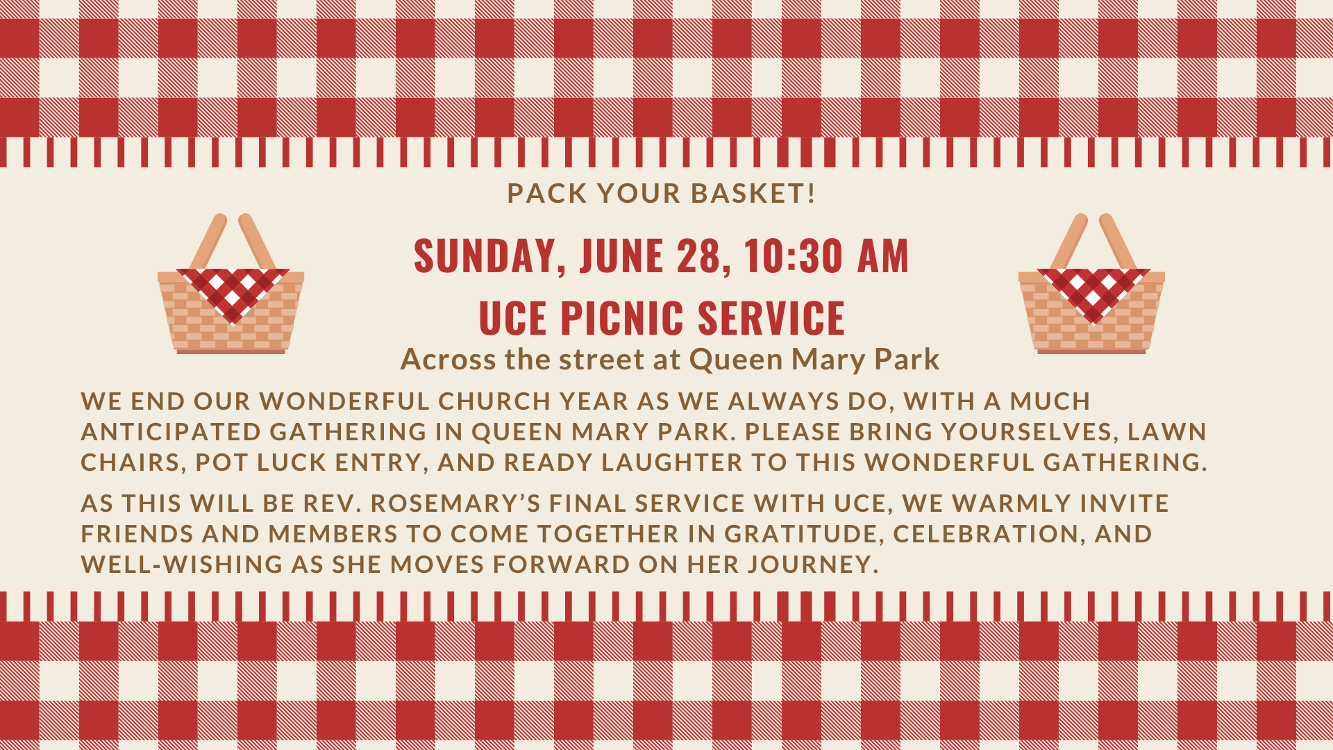 2026 UCE Picnic Service